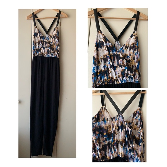 Jumpsuit leather straps colorful top - Picture 1 of 5